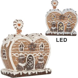 Clayre & Eef Декоративний будиночок з LED 18x10x19 см