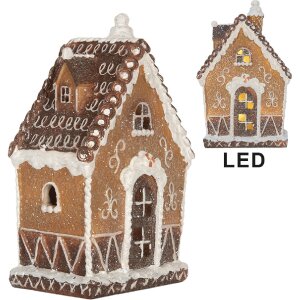 Декоративний будиночок Clayre & Eef 6PR5827 з LED-підсвіткою 13x9x20 см