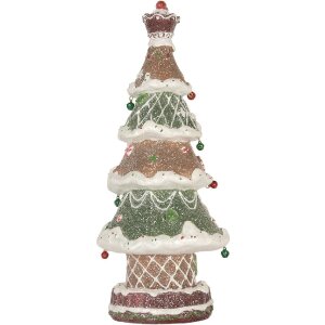Clayre & Eef Ялинка декоративна зі світлодіодами 15x12x36 см
