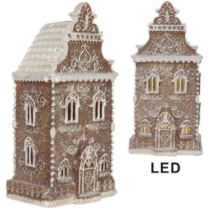 Clayre & Eef Декоративний будиночок з LED 12x11x25 см