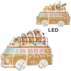 Clayre & Eef Декоративный автобус с LED 31x12x23 см