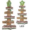 Clayre & Eef Декоративна ялинка з LED 15x15x29 см коричнево-червона