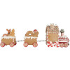 Clayre & Eef 6PR5839 Декоративный поезд 33x10x15 см коричнево-красный