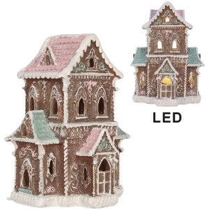 Clayre & Eef Декоративный дом с LED 15x12x20 см