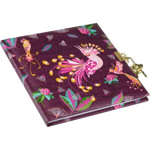 Goldbuch Дневник Tropical Birds Слива 16x16 см с замком