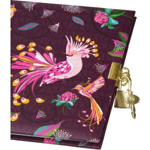 Goldbuch Дневник Tropical Birds Слива 16x16 см с замком