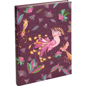 Goldbuch Нотатник Tropical Birds Сливовий 15x22 см