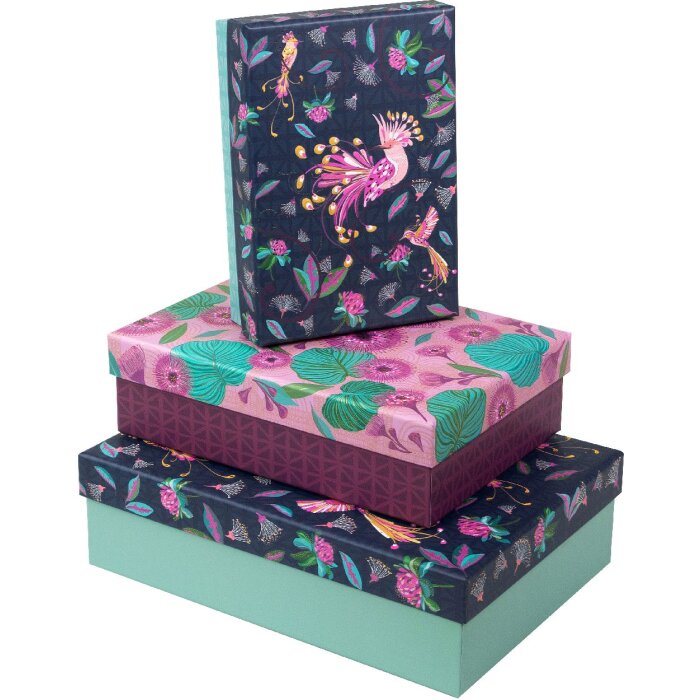 Набір картонажу Goldbuch Tropical — тропічний дизайн з золотим відбиттям