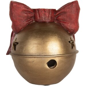 Свічник Clayre & Eef 6PR5767 13x12x13 см золотистий/червоний