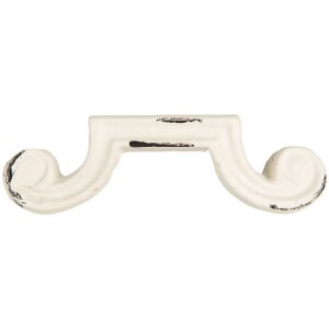 Clayre & Eef Ручка дверная 12x4x3 см Белая