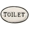 Clayre & Eef Табличка "Toilet" 10x1x6 см белая