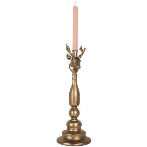 Clayre & Eef Свічник металевий Ø14x40 см золотистий
