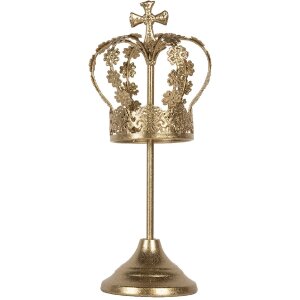 Clayre & Eef Декоративна корона Ø 12x30 см Золото