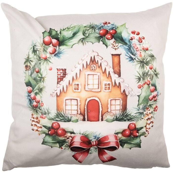 Clayre & Eef Наволочка 45x45 см бежево-коричнева