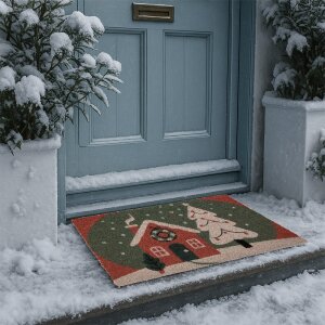 Clayre & Eef MC278 Килимок для входу 75x45x1 см червоно-зелений