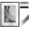 FramesFactory Деревяна фоторамка Finger 10x15-40x50 см (Акрил) Чорна, Срібна, Біла