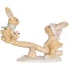 Clayre & Eef Декоративний кролик 16x6x11 см коричнево-білий