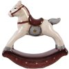 Clayre & Eef Качающаяся лошадка бежево-красная 11x3x11 см