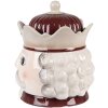 Clayre & Eef Банка для хранения с крышкой 16x19 см бежево-красная
