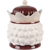 Clayre & Eef Банка для хранения с крышкой 16x19 см бежево-красная