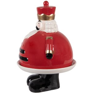 Clayre & Eef Декоративная чаша с крышкой 17x25 см красная
