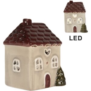Clayre & Eef Декоративний будиночок з LED 7x6x10 см...