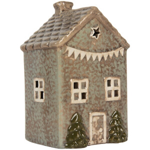 Clayre & Eef Подсвечник Дом 10x8x15 см из доломита