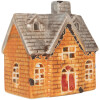 Clayre & Eef Подсвечник Дом 13x8x14 см Оранжевый/Бежевый