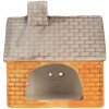 Clayre & Eef Подсвечник Дом 13x8x14 см Оранжевый/Бежевый
