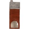 Clayre & Eef Подсвечник "Домик" 10x7x26 см коричнево-серый