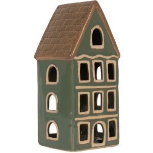 Clayre & Eef Подсвечник Дом 9x8x19 см Зеленый