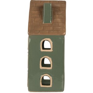 Clayre & Eef Подсвечник Дом 9x8x19 см Зеленый
