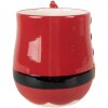 Clayre & Eef Керамічна чашка 400 мл червоно-чорна 13x9x11 см