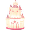 Clayre & Eef 6LMP802 Nachtlicht Schloss LED 16x11x24 cm Rosa Violett