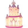 Clayre & Eef 6LMP803 Nachtlicht Schloss LED 23x16x35 cm Rosa Violett