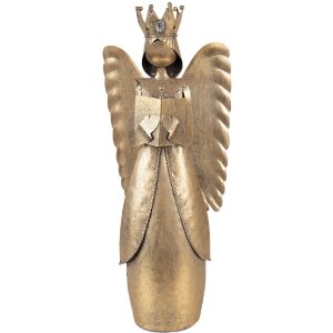 Clayre & Eef Декоративний Ангел 17x10x39 см коричневий