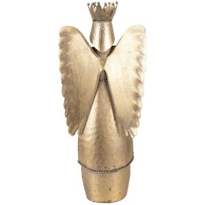 Clayre & Eef Декоративний Ангел 17x10x39 см коричневий