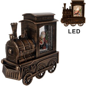 Clayre & Eef 66413 Декоративний Локомотив з Санта Клаусом 20x9x21 см