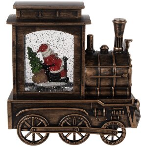 Clayre & Eef 66413 Декоративний Локомотив з Санта Клаусом 20x9x21 см