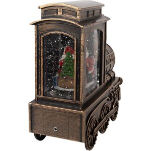 Clayre & Eef 66413 Декоративний Локомотив з Санта Клаусом 20x9x21 см
