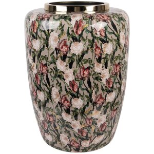 Clayre & Eef 66377 Декоративна ваза Сіро-Рожева 33x44 см