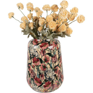 Clayre & Eef 66382 Декоративная ваза бежево-розовая 27x34 см