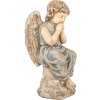 Clayre & Eef Декоративний ангел 32x23x56 см Бежево-сірий