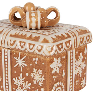 Clayre & Eef Банка для сыпучих продуктов с крышкой 19x13x16 см