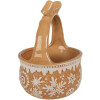 Clayre & Eef Корзина 15x21 см керамическая в стиле кантри коричнево-бежевая