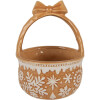 Clayre & Eef Корзина 15x21 см керамическая в стиле кантри коричнево-бежевая