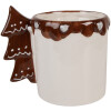 Clayre & Eef Кружка 400 мл 13x10x11 см бело-коричневая