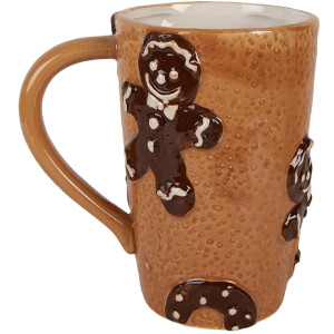Clayre & Eef Кружка 575 мл 14x10x15 см коричнево-бежевая керамическая