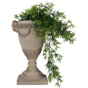 Повісний горщик для квітів Clayre & Eef 29x11x44 см, пісочно-коричневий, вінтажний стиль