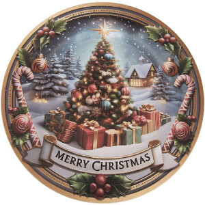 Clayre & Eef Подстановочная тарелка 33x1 см серо-красная